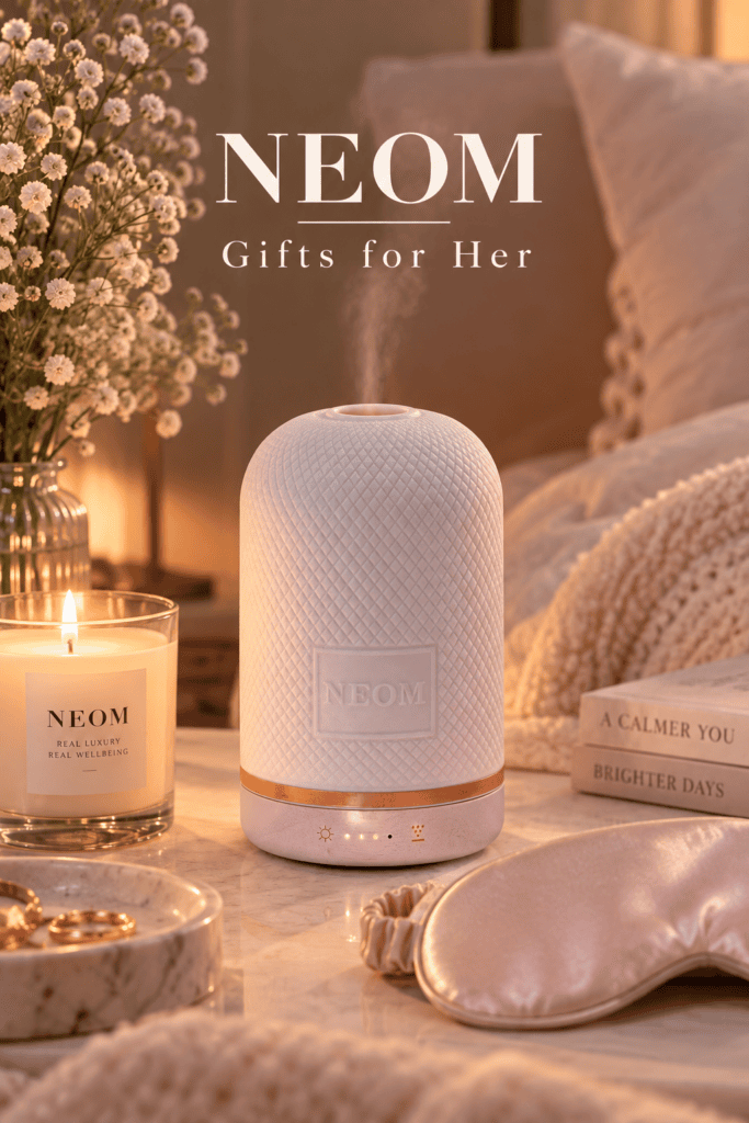 NEOM Wellbeing Pod essential oil diffuser, a relaxing gift for her