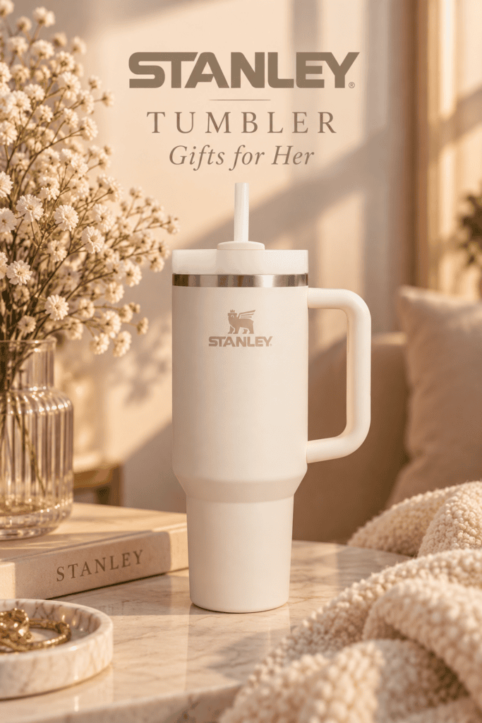 Stanley Quencher tumbler in cream, an everyday Amazon gift for her