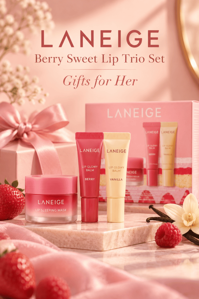 LANEIGE Berry Sweet lip trio set, a cute beauty gift for her