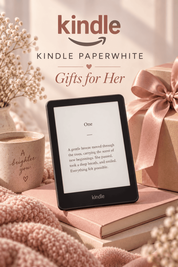 Amazon Kindle Paperwhite Signature Edition e-reader, a gift for book lovers